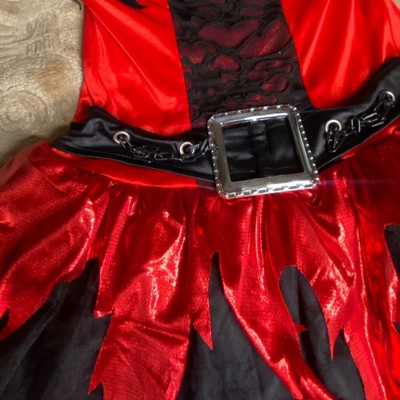 Girl Devil Costume Dress Only Size 7-8 Years - Picture 16 of 16